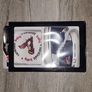 MLB St Louis Cardinals baby big and pre-walker shoes set